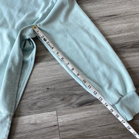 Adidas Oversized 3-Stripes Split Hem Crew Sweatshirt Mint Size S - Picture 9 of 9